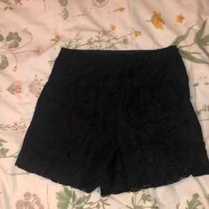 black lace high waisted shorts! :))